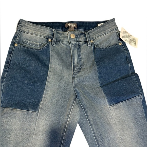 Women's Martha Stewart  Blue Patchwork Jeans 2P - Picture 3 of 9